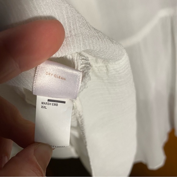 Lauren Conrad Sheer White High Low Top XXL - Picture 8 of 9